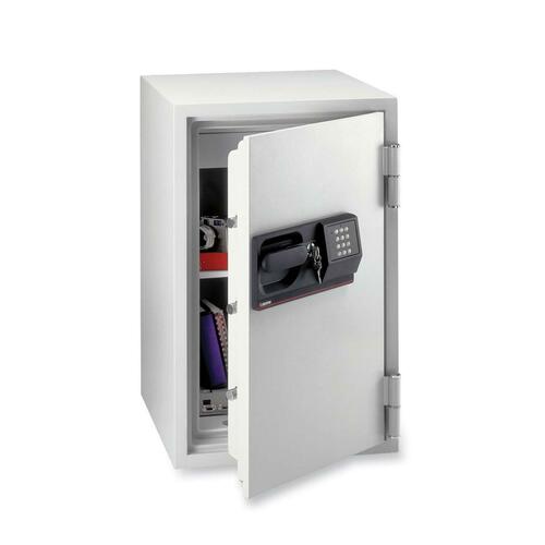 Sentry Safe 3 Cubic Foot Fire Safe - 3 ft³ - Electronic, Tubular Key Lock - 3 Dead Bolt(s) - 5 Live-locking Bolt(s) - Fire Resistant - Internal Size 26.61" Height x 15" Width x 12.99" Depth - Overall Size 34.5" Height x 20.5" Width x 22" Depth - Light Gra