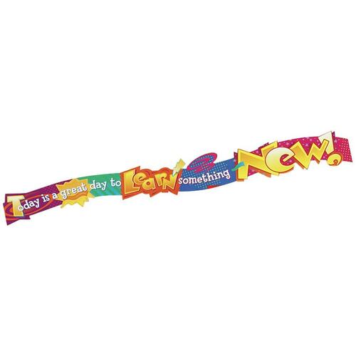 Trend "Today" Quotable Expressions Banner - 10 ft (3048 mm) Width - Assorted - Decorative Banners - TEPT25003