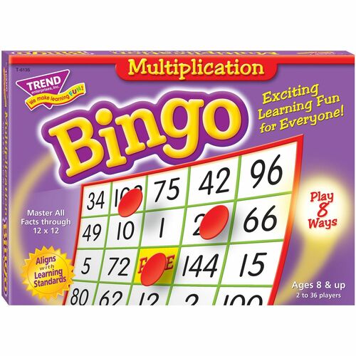 Trend Multiplication Bingo Learning Game - Theme/Subject: Learning - Skill Learning: Mathematics - 8-13 Year
