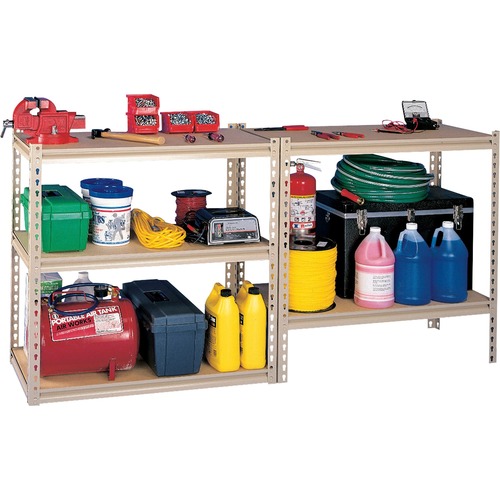 Tennsco Stur-D-Stor Steel Shelving - 72" Width x 18" Depth x 36" Height - 5 x Shelf(ves) - 1000 lb Load Capacity - Sand - Recycled - Assembly Required