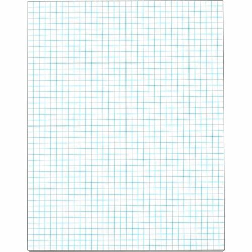 TOPS Graph Pad - 50 Sheets - Both Side Ruling Surface - Ruled Blue Margin - 20 lb Basis Weight - Letter - 8 1/2" x 11" Sheet Size - White Paper - 1 Pad