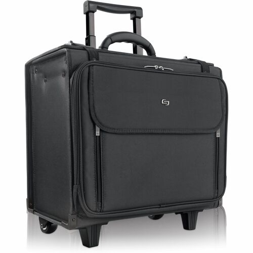 Solo Classic Carrying Case (Roller) for 15.4" to 17" Notebook - Black - Ballistic Poly, Polyester - Checkpoint Friendly - Handle - 13.50" (342.90 mm) Height x 17.50" (444.50 mm) Width x 7" (177.80 mm) Depth - 1 Pack
