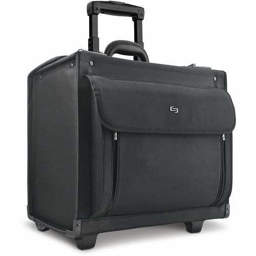 Solo Classic Carrying Case (Roller) for 17" Notebook - Black - Ballistic Poly, Polyester Body - Handle - 12.8" Height x 18" Width x 7" Depth - 1 Each