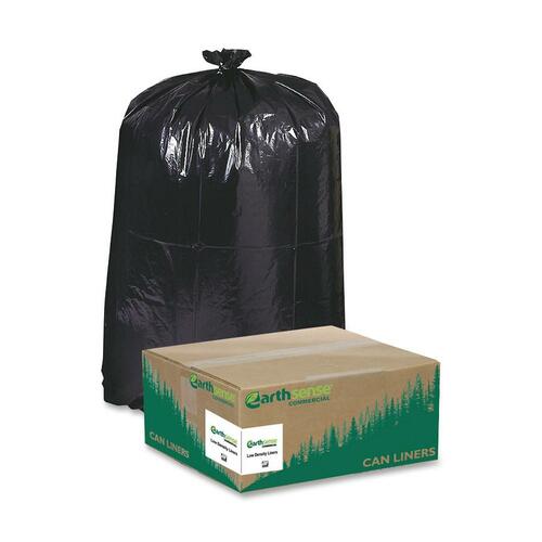 Berry Reclaim Heavy-Duty Recycled Can Liners - Medium Size - 33 gal Capacity - 33" Width x 39" Length - 1.25 mil (32 Micron) Thickness - Low Density - Black - Plastic - 100/Carton - Recycled