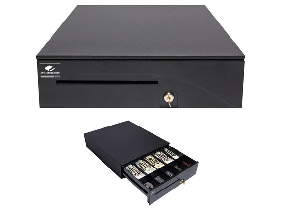 Image for APG Cash Drawer Heavy Duty Series 100 Cash Drawer: T320-BL1616 - 5 Bill x 5 Coin - Dual Media Slot - Painted Front - MultiPRO 32 from HP2BFED