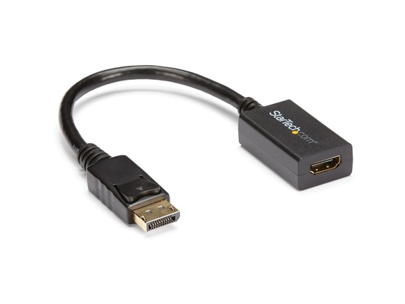 Image for StarTech.com DisplayPort to HDMI Adapter, 1080p DP to HDMI Video Converter, DP to HDMI Monitor/TV Dongle, Passive, Latching DP C from HP2BFED