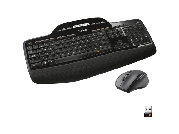 Image for Logitech MK710 Wireless Desktop Combo - USB Wireless RF 2.40 GHz Keyboard - Black - USB Wireless RF Mouse - Optical - Scroll Whe from HP2BFED