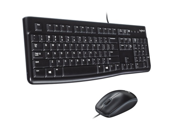Image for Logitech MK120 Desktop Corded Combo Set - USB Cable Keyboard - 104 Key - USB Cable Mouse - Optical - 1000 dpi - 3 Button - Scrol from HP2BFED