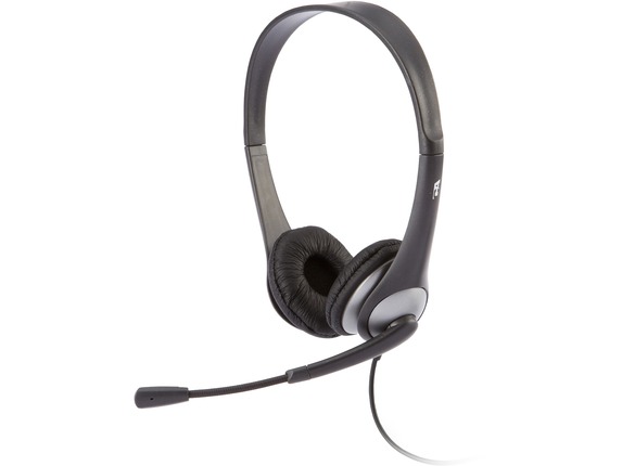 Image for Cyber Acoustics AC-204 Headset - Stereo - Wired - 20 Hz - 20 kHz - Over-the-head - Binaural - Semi-open - 7 ft Cable - Noise Can from HP2BFED