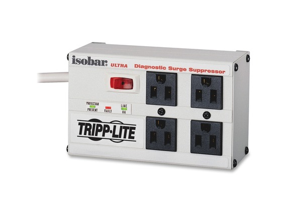 Image for Tripp Lite Isobar Surge Protector Metal 4 Outlet 6' Cord 3330 Joules - 4 x NEMA 5-15R - 1440 VA - 3330 J - 120 V AC Input - 120 from HP2BFED