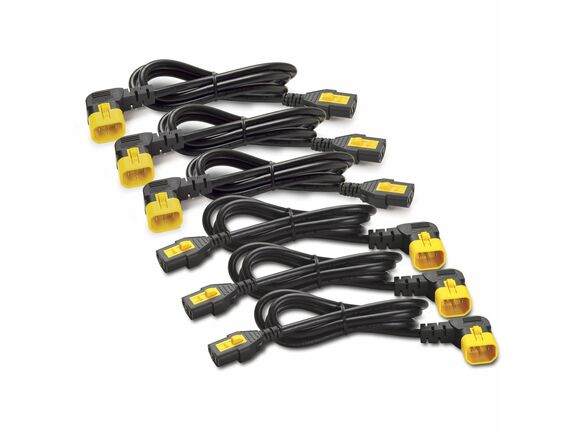 Image for APC by Schneider Electric Power Cord Kit (6 ea), Locking, C13 to C14 (90 Degree), 1.8m, North America - For PDU10 A - Black - 5. from HP2BFED