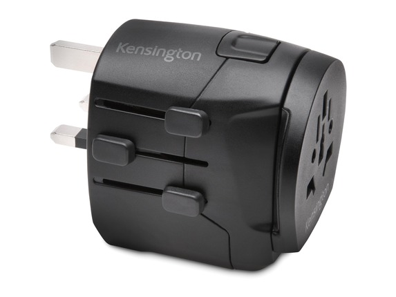 Image for Kensington International Travel Adapter - Grounded (3-Prong) with Dual USB Ports - 3 x 3P Plug - 2 x USB Receptacle - 120 V AC, from HP2BFED