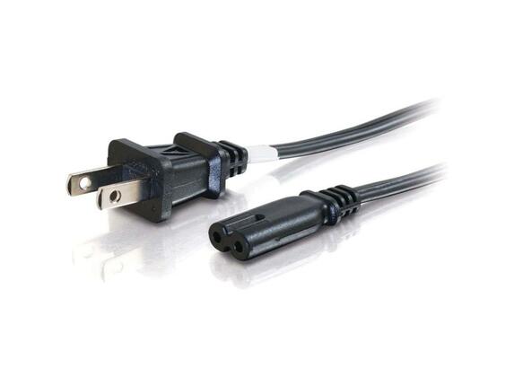 Image for C2G 6ft Power Cord - Non Polarized Power Cord - NEMA 1-15P to IEC320C7 - 6ft from HP2BFED