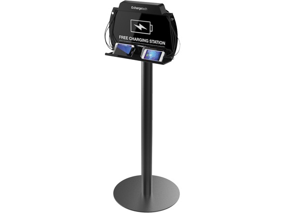 Image for ChargeTech Floor Stand Charging Station - Wired - Smartphone, Tablet PC - Charging Capability - Black from HP2BFED