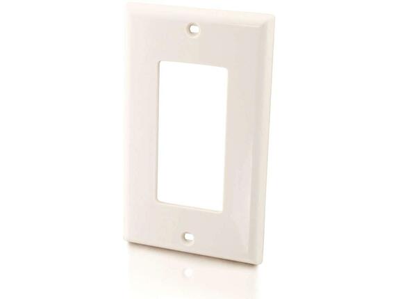 Image for C2G Decorative Style Single Gang Wall Plate - White - White from HP2BFED