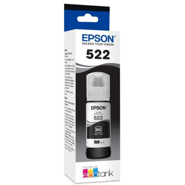 Epson T522 Black EcoTank Ink Bottle for ET-2720 and ET-4700 (T522120-S)