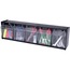 deflecto® Tilt Bin Interlocking Multi-Bin Storage Organizer, 5 Bin Units, 23.6" x 6.5" x 5.25", Black Thumbnail 1