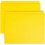 Smead File Folders, Straight Cut, Reinforced Top Tab, Letter, Yellow, 100/Box Thumbnail 1