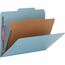 Smead Pressboard Classification Folders, Letter, Four-Section, Blue, 10/BX Thumbnail 1
