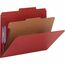 Smead Pressboard Classification Folders, Letter, Four-Section, Bright Red, 10/Box Thumbnail 1