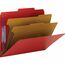 Smead Pressboard Classification Folders, Letter, Six-Section, Bright Red, 10/Box Thumbnail 1