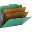 Smead Pressboard Classification Folders, Letter, Six-Section, Green, 10/Box Thumbnail 1