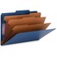 Smead 3" Expansion Classification Folder, 2/5 Cut, Legal, 8-Section, Dark Blue, 10/Box Thumbnail 1