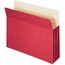 Smead 3 1/2" Exp Colored File Pocket, Straight Tab, Letter, Red Thumbnail 1