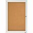 Quartet® Enclosed Bulletin Board, Natural Cork/Fiberboard, 24 x 36, Silver Aluminum Frame Thumbnail 1