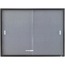 Quartet® Enclosed Bulletin Board, Fabric/Cork/Glass, 48 x 36, Gray, Aluminum Frame Thumbnail 1