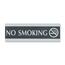 Headline® Sign Century Series Office Sign, NO SMOKING, 9 x 3, Black/Silver Thumbnail 1