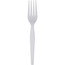 Dixie® Plastic Cutlery, Heavyweight Forks, White, 100/BX Thumbnail 1