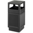 Safco Mayline Canmeleon Side-Open Receptacle, Square, Polyethylene, 38gal, Textured Black Thumbnail 1