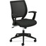 HON Basyx Mesh Mid-Back Task Chair, Center-Tilt, Tension, Lock, Fixed Arms, Black Thumbnail 1