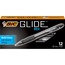 BIC GLIDE Bold Ballpoint Pen, Retractable, Bold 1.6 mm, Black Ink, Smoke Barrel, Dozen Thumbnail 1