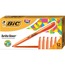 BIC Brite Liner Highlighter, Fluorescent Orange Ink, Chisel Tip, Orange/Black Barrel, Dozen Thumbnail 1