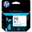 HP 711, (CZ134A) 3-pack Cyan Original Ink Cartridges Thumbnail 1