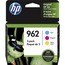 HP 962 Ink Cartridges - Cyan, Magenta, Yellow, 3 Cartridges (3YP00AN) Thumbnail 1