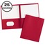 Avery Two-Pocket Folders, Tang Clip, Letter, 1/2" Capacity, Red, 25/BX Thumbnail 1