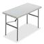 Iceberg IndestrucTables Too 1200 Series Resin Folding Table, 48w x 24d x 29h, Platinum Thumbnail 1