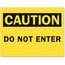 Tarifold, Inc. Safety Sign Inserts-Caution Do Not Enter - 6 / Pack - Do Not Enter Print/Message - Rectangular Shape - Yellow, Black Print/Message Color - Paper - Yellow, Black, Red, White Thumbnail 1