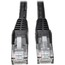 Tripp Lite 7' Cat6 Gigabit Snagless Molded Patch Cable, RJ45 M/M Black 50/Pack Thumbnail 1