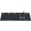 Logitech® K840 Mechanical Corded Keyboard - Cable Connectivity - USB Interface - Windows - Black, Gray Thumbnail 1