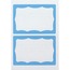 Advantus Color Border Adhesive Name Badges, Removable Adhesive, 2 5/8"H x 3 3/4"W, White, Blue, 100/BX Thumbnail 1