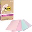 Post-it® 100% Recycled Super Sticky Notes, Ruled, 4" x 6", Wanderlust Pastels, 45 Sheets/Pad, 4 Pads/Pack Thumbnail 1