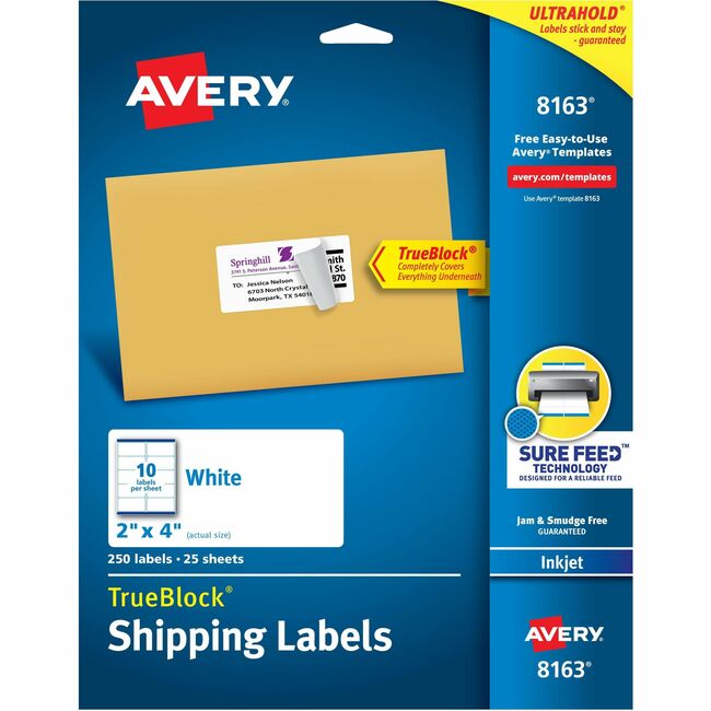 Avery® Shipping Labels with TrueBlock Technology