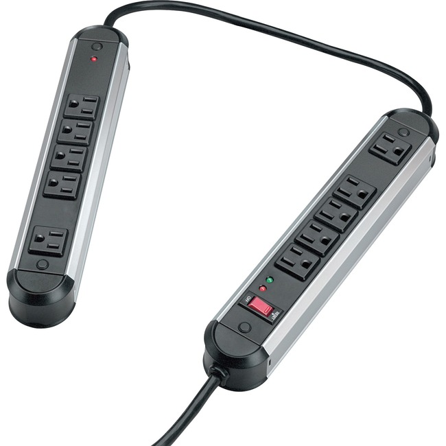 Fellowes 10 Outlet Metal Split Surge Protector