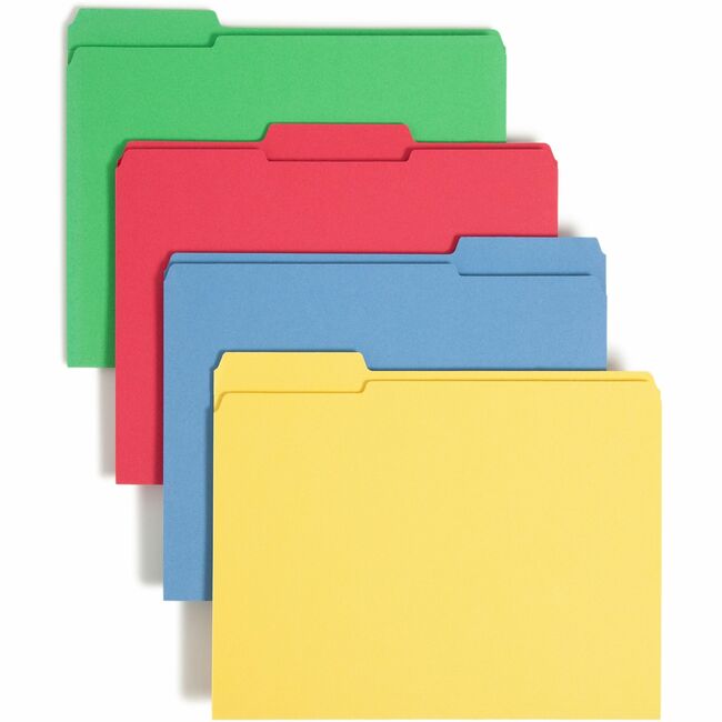 Smead Colored Folders with Reinforced Tab