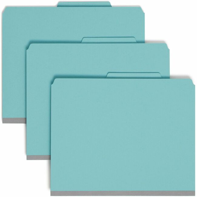 Smead Colored Pressboard Classification Folders with SafeSHIELD® Coated Fastener Technology