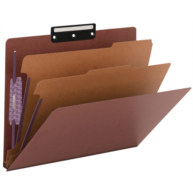 Smead Pressboard Classification Folders with SafeSHIELD® Coated Fastener Technology